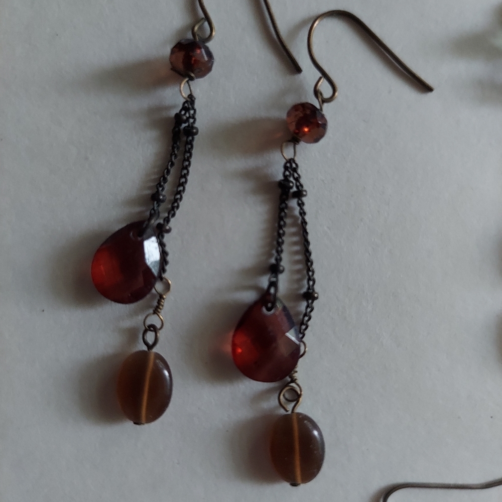 Vintage Y2K dangle earrings-4 pairs - Picture 3 of 10